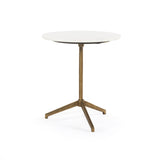 Helen End Table - Polished White Marble | ready to ship!