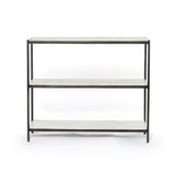 Felix Small Console Table - Polished White Marble | ready to ship!