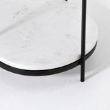 Felix Oval Nightstand - Hammered Grey W/Clear Powder Coat | shipping 8/4/2024