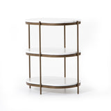 Felix Oval Nightstand - Antique Brass | shipping 7/14/2024