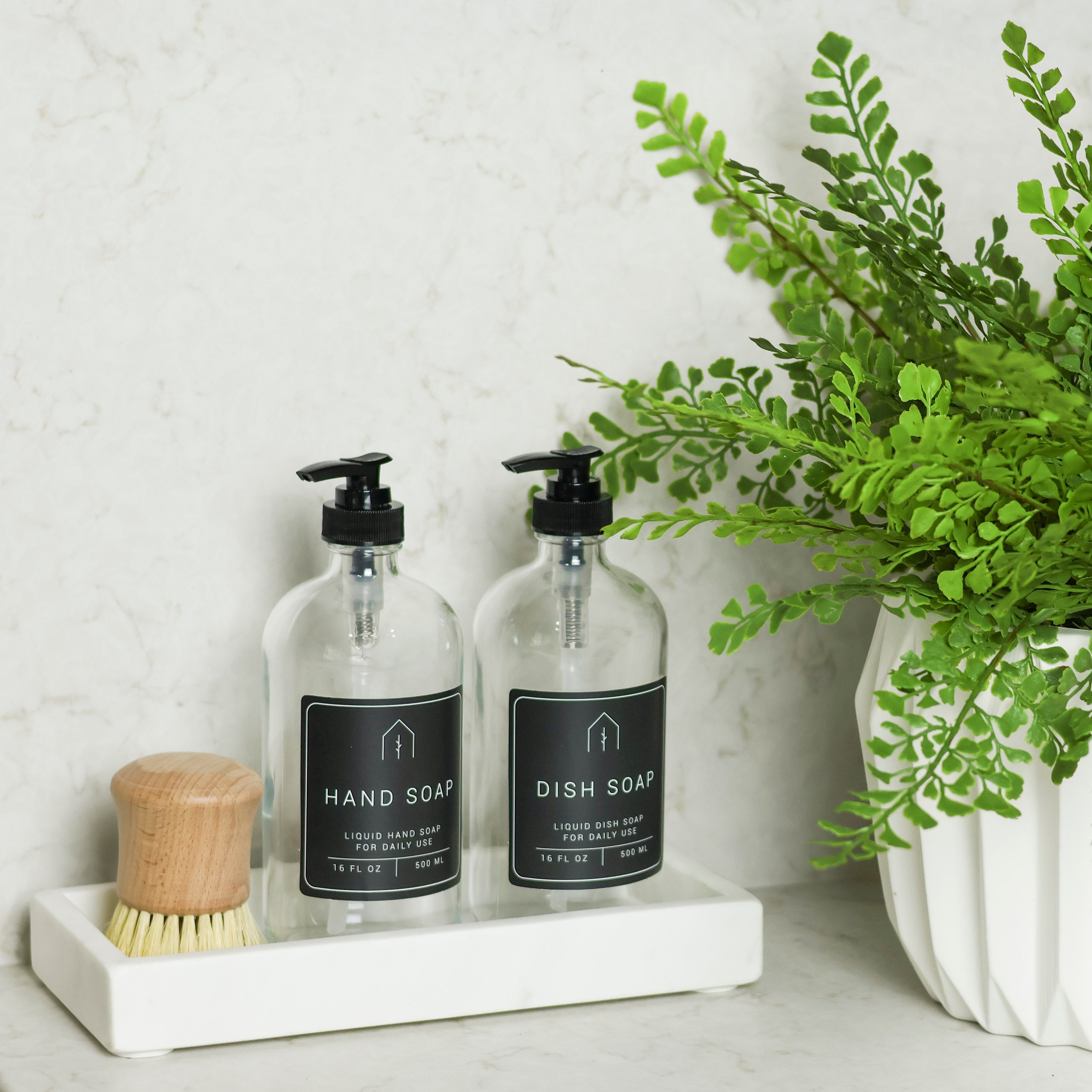 10" White Rectangle Marble Tray