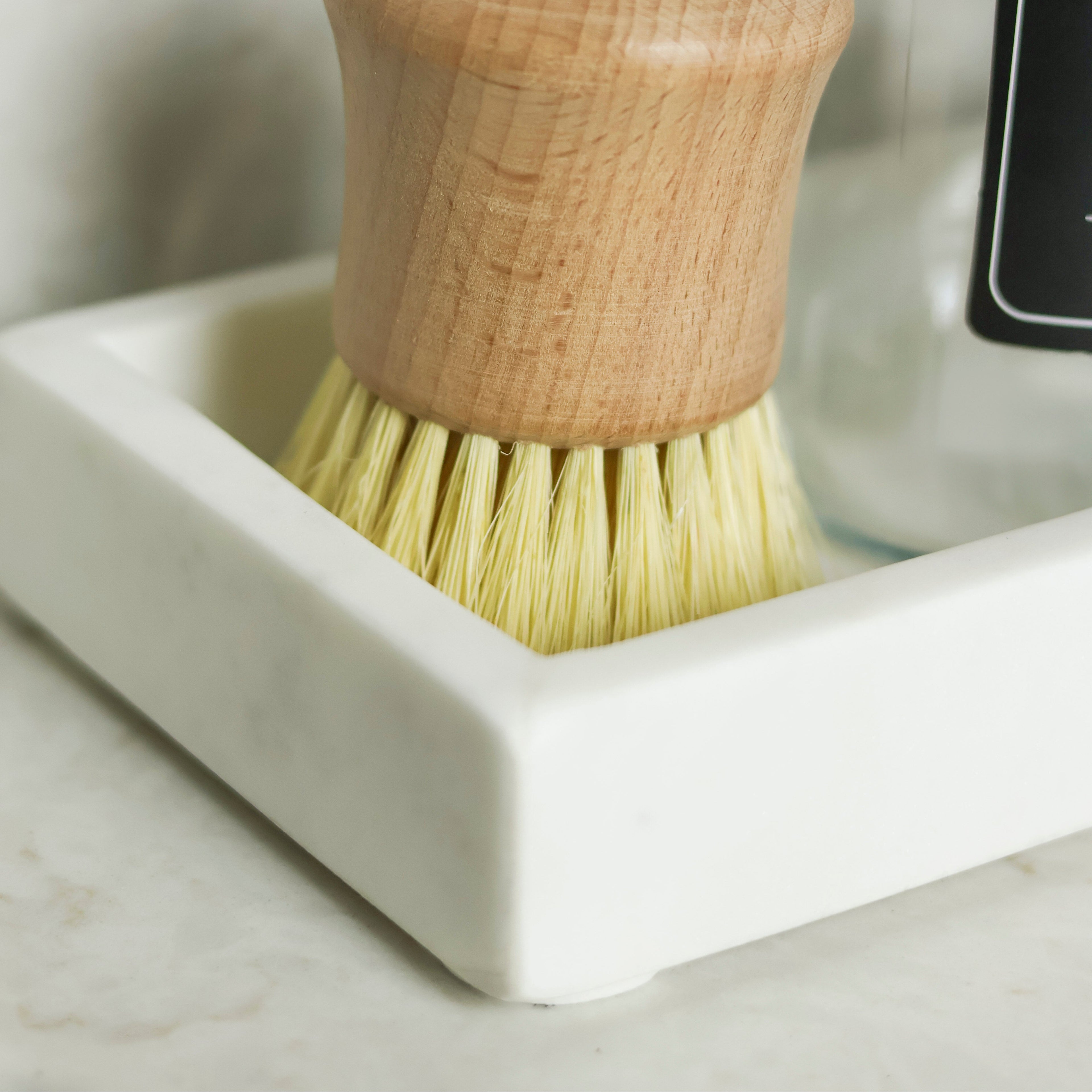 10" White Rectangle Marble Tray