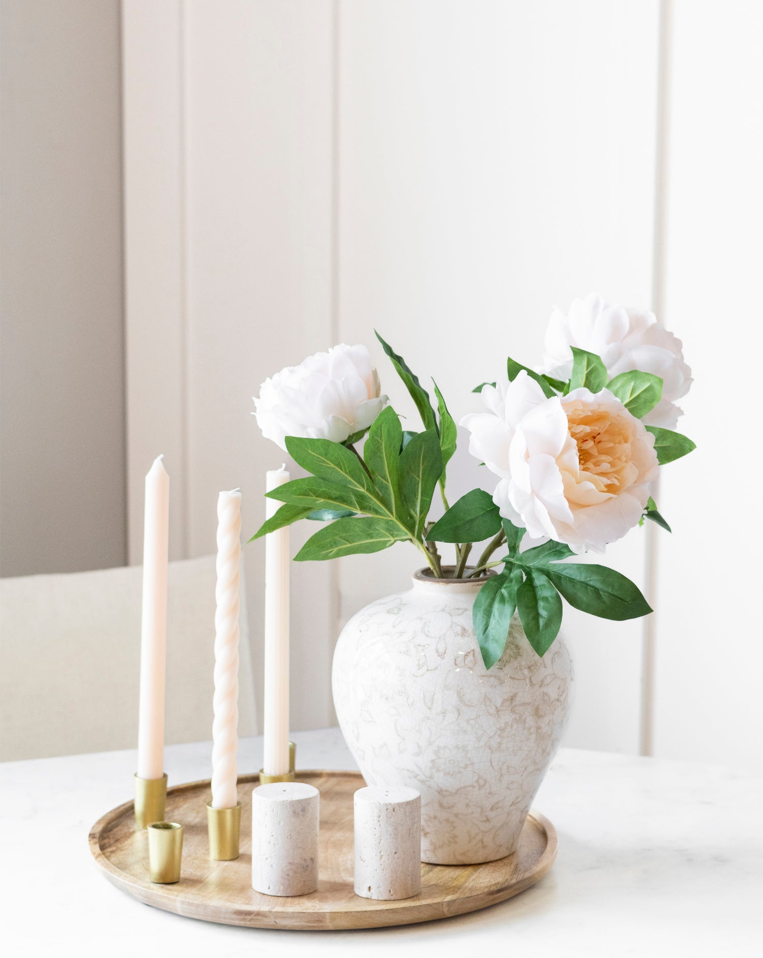 Tavertine Salt & Pepper Shakers Set of 2