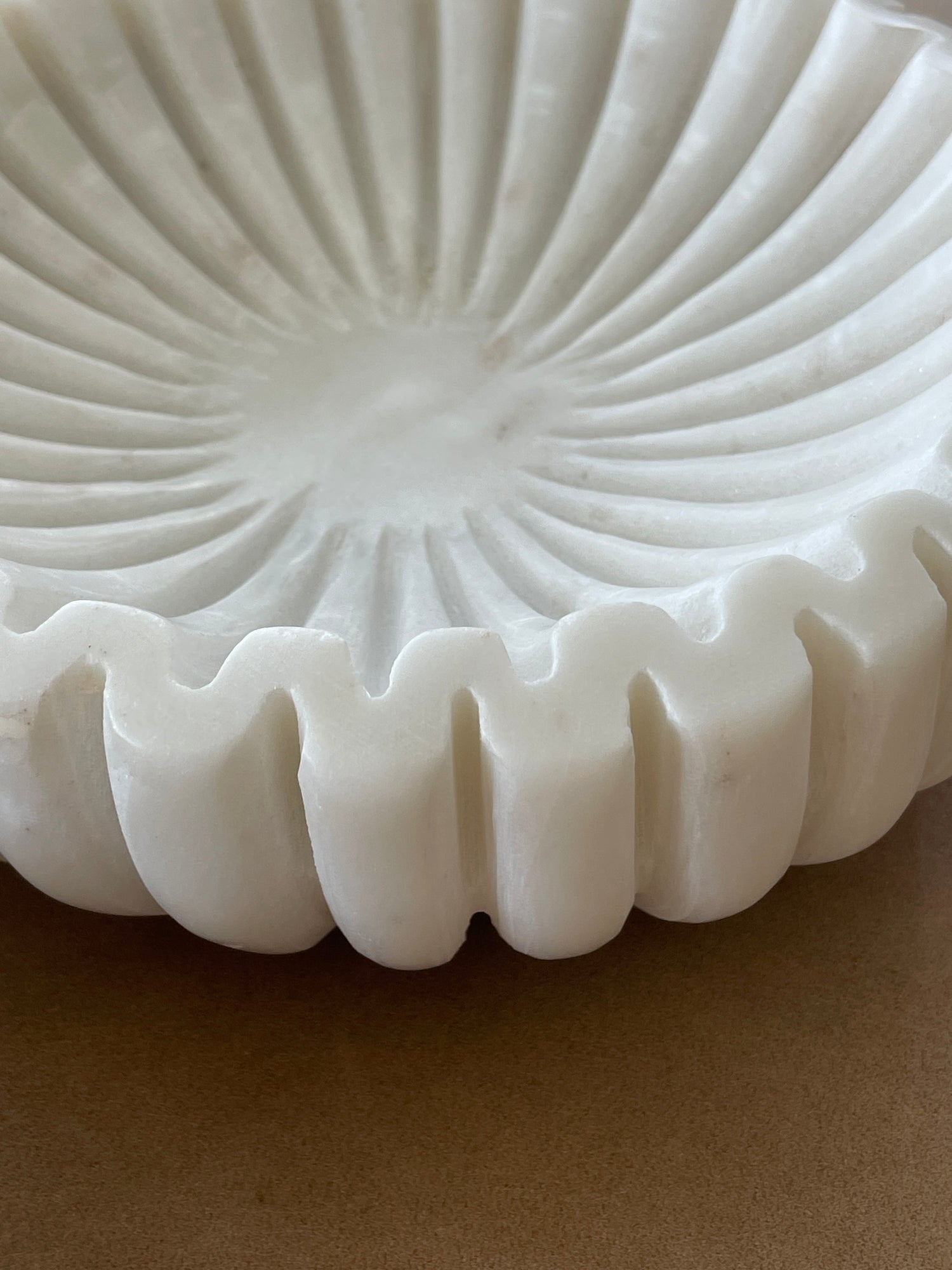 Marble Ruffle Bowl
