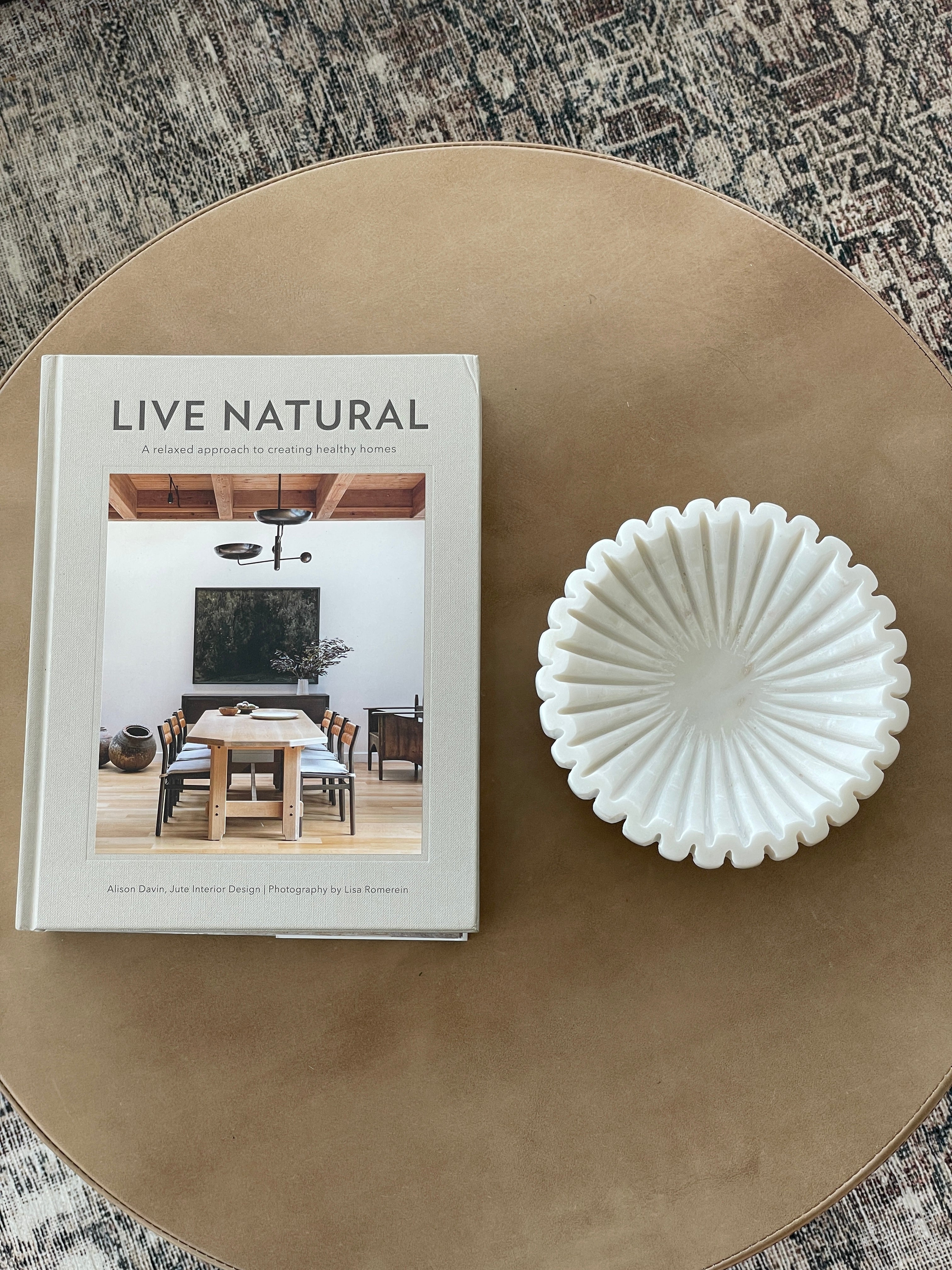 Marble Ruffle Bowl