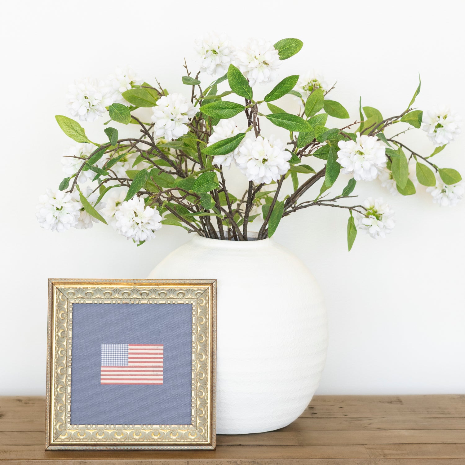 White Kerria Spray - 34"