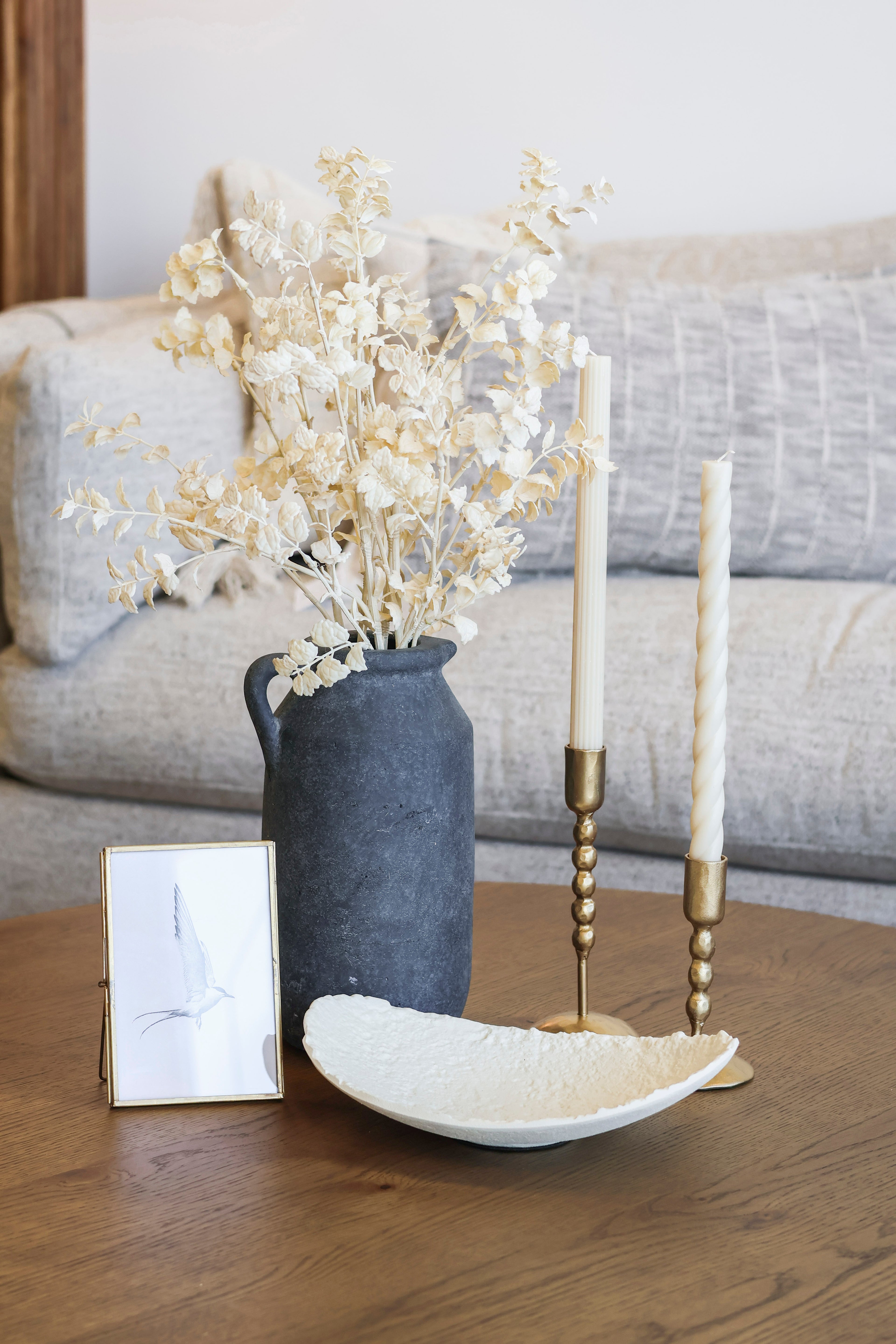 Charcoal Handle Vase - 10"