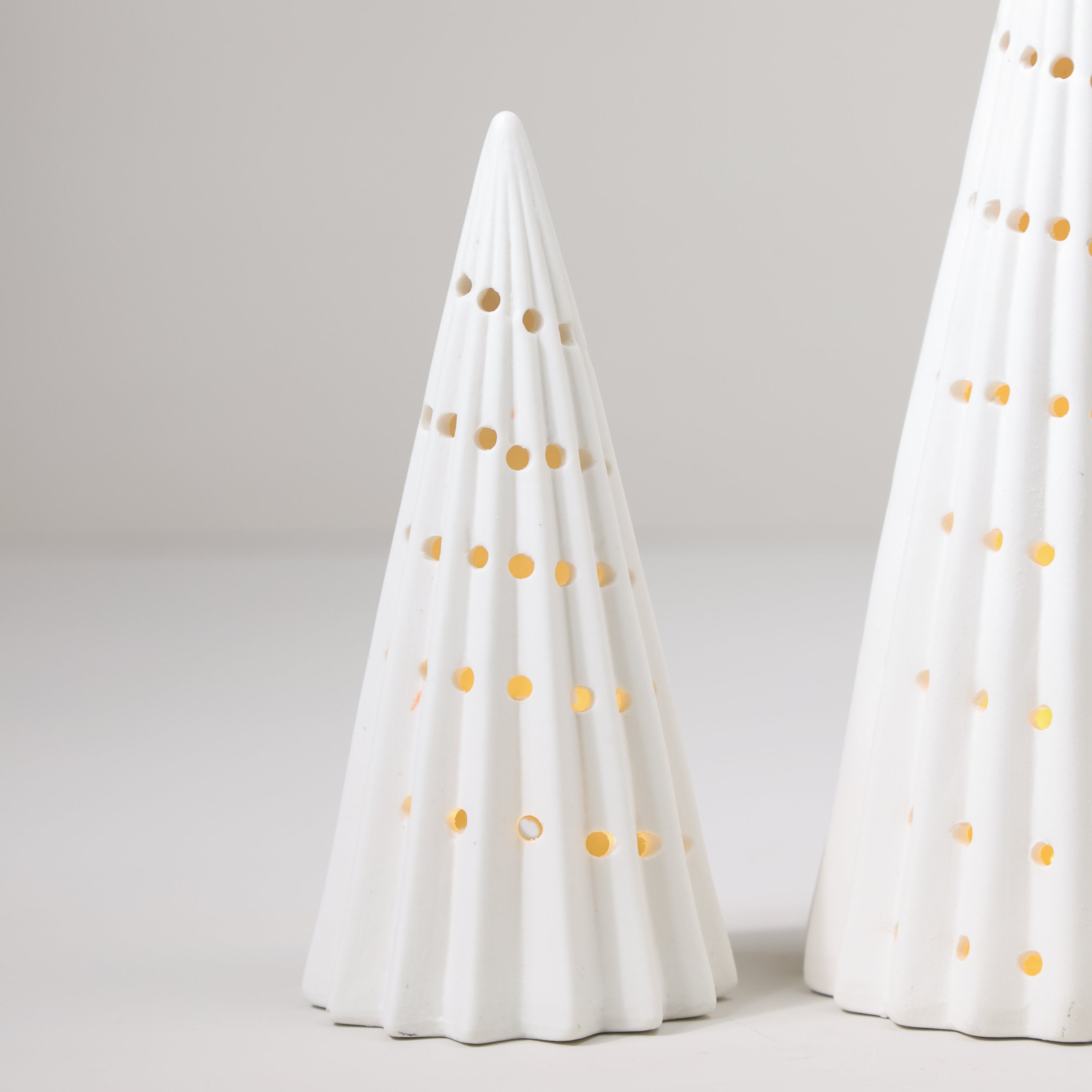 Matte White Lighted Trees