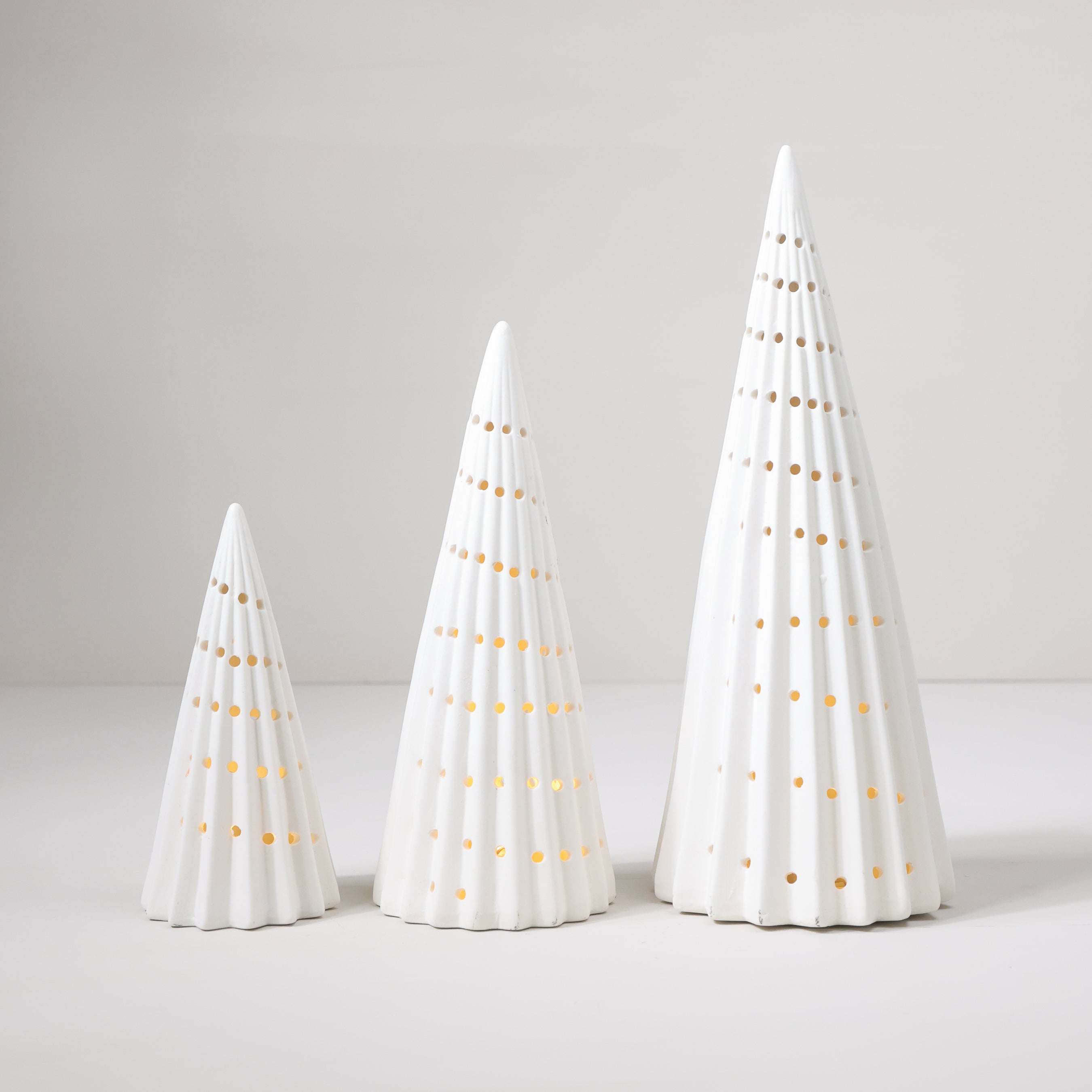 Matte White Lighted Trees