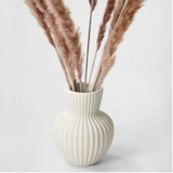 Fluted Ivory Vase