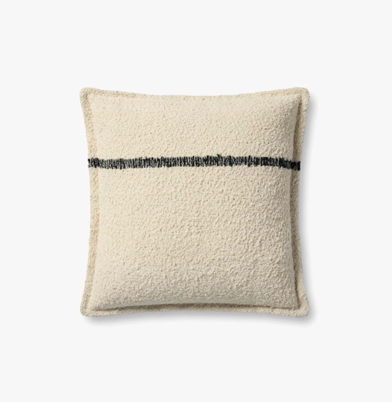 18" Down Pillow Natural/Charcoal