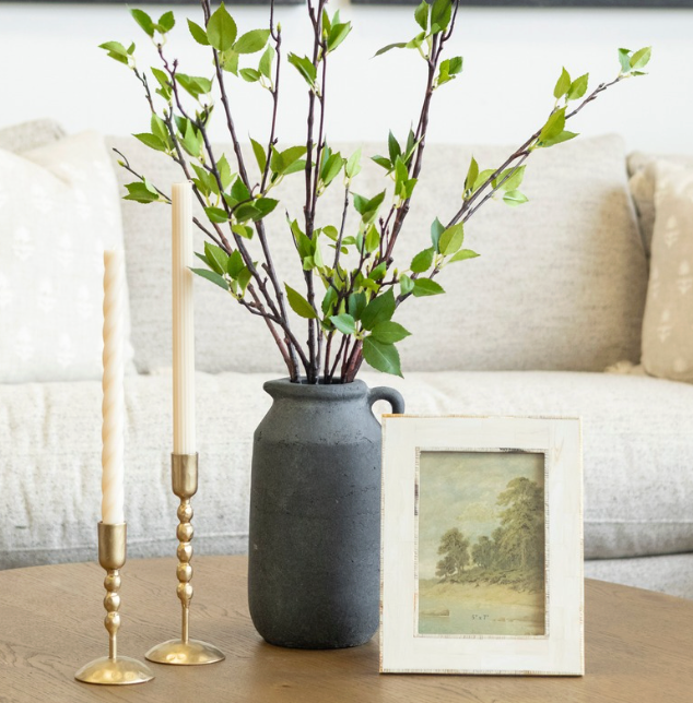 Charcoal Handle Vase - 10"