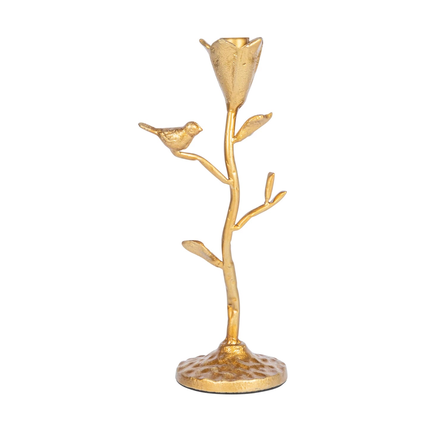Brass Candle Holder w/Bird
