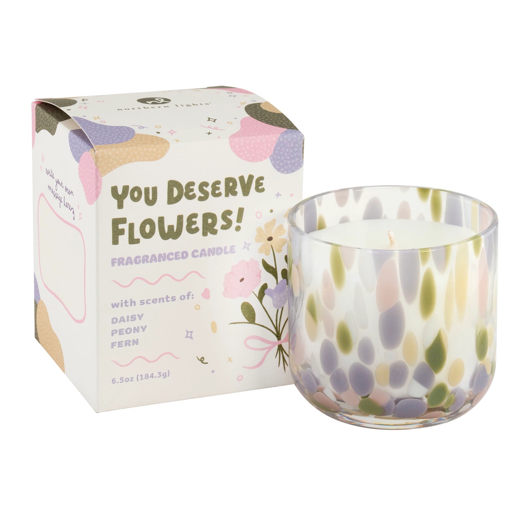 You Deserve Flowers! Boxed Candle