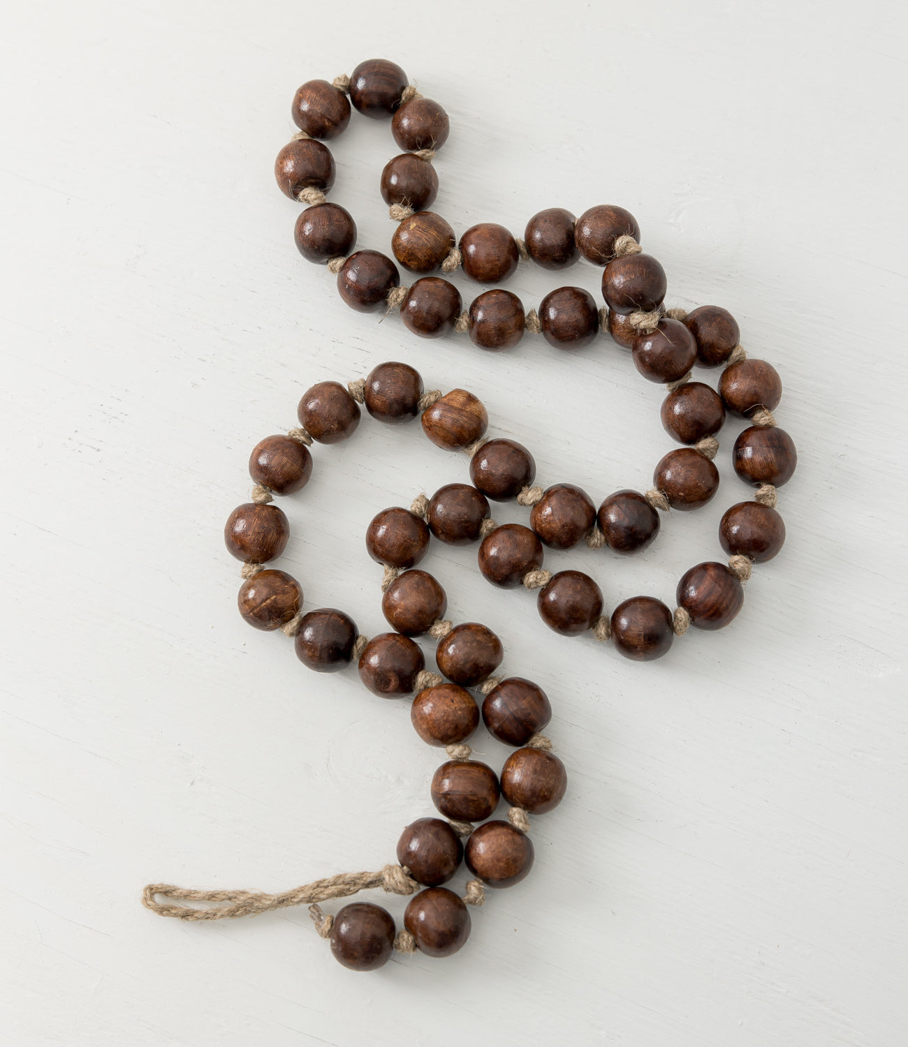Brown Wood Bead String
