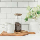 Wood Top Canisters (Set of 4)