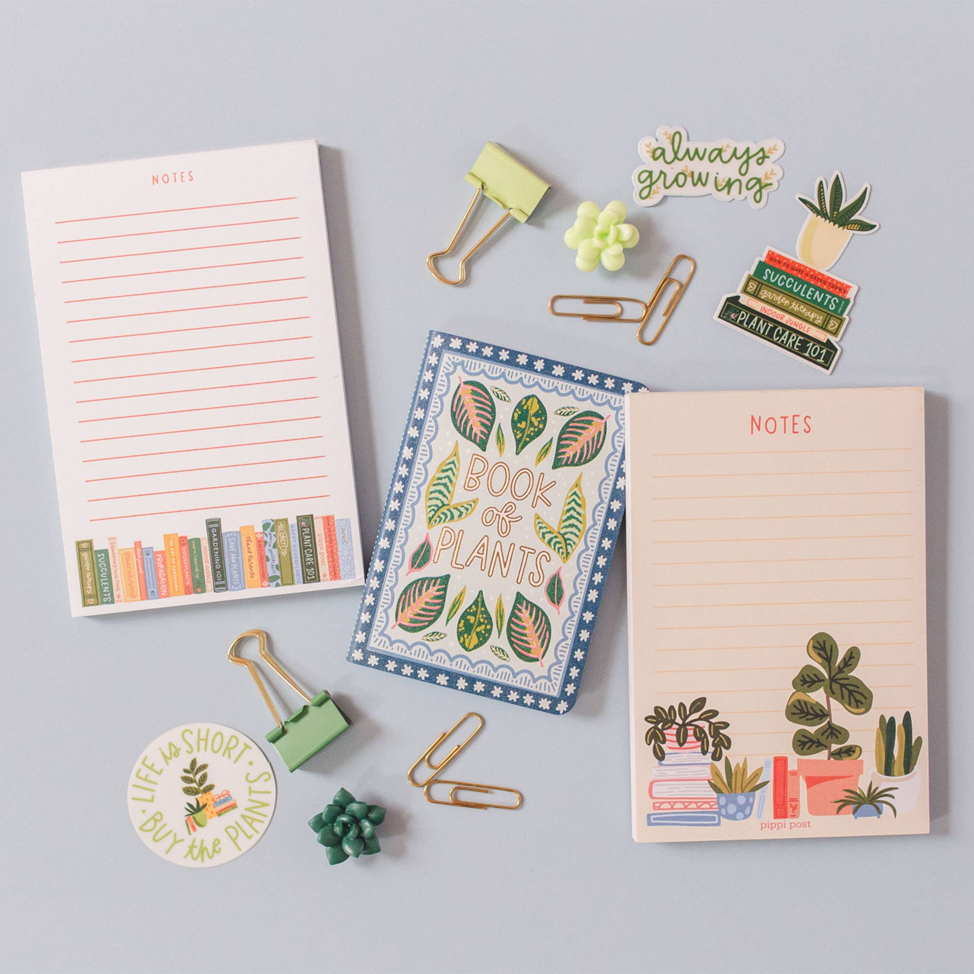 Plants & Books 4x6 Notepad