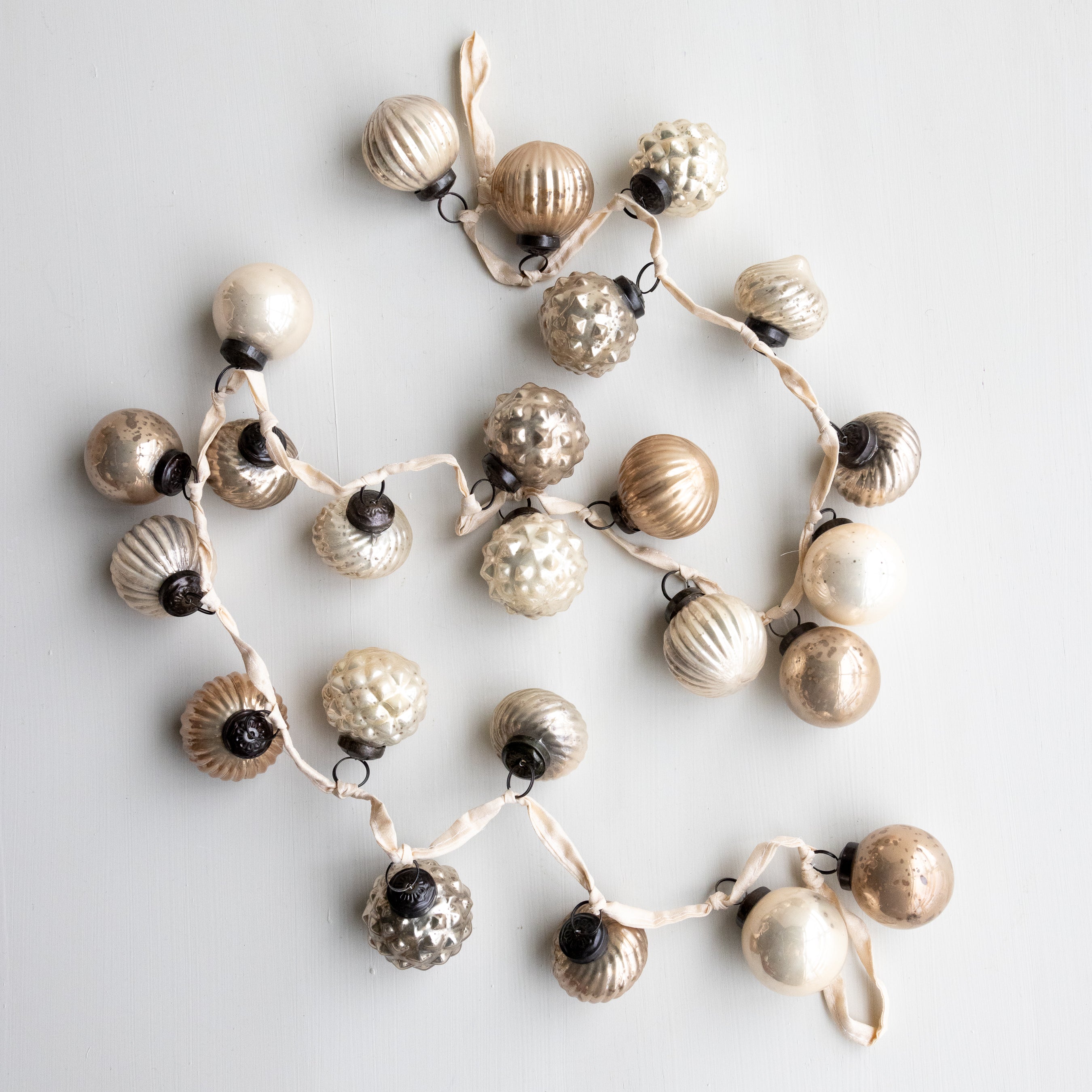 Mercury Glass Ornament Garland - 72"
