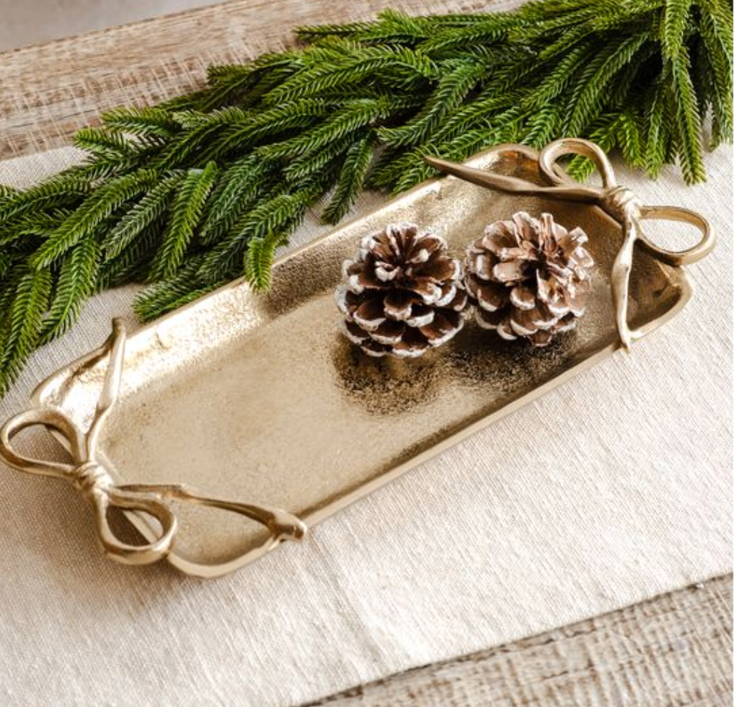 Gold Tray Ribbon Handles