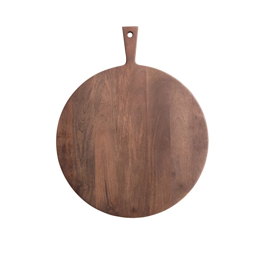 Walnut Finish Round Board - 20"