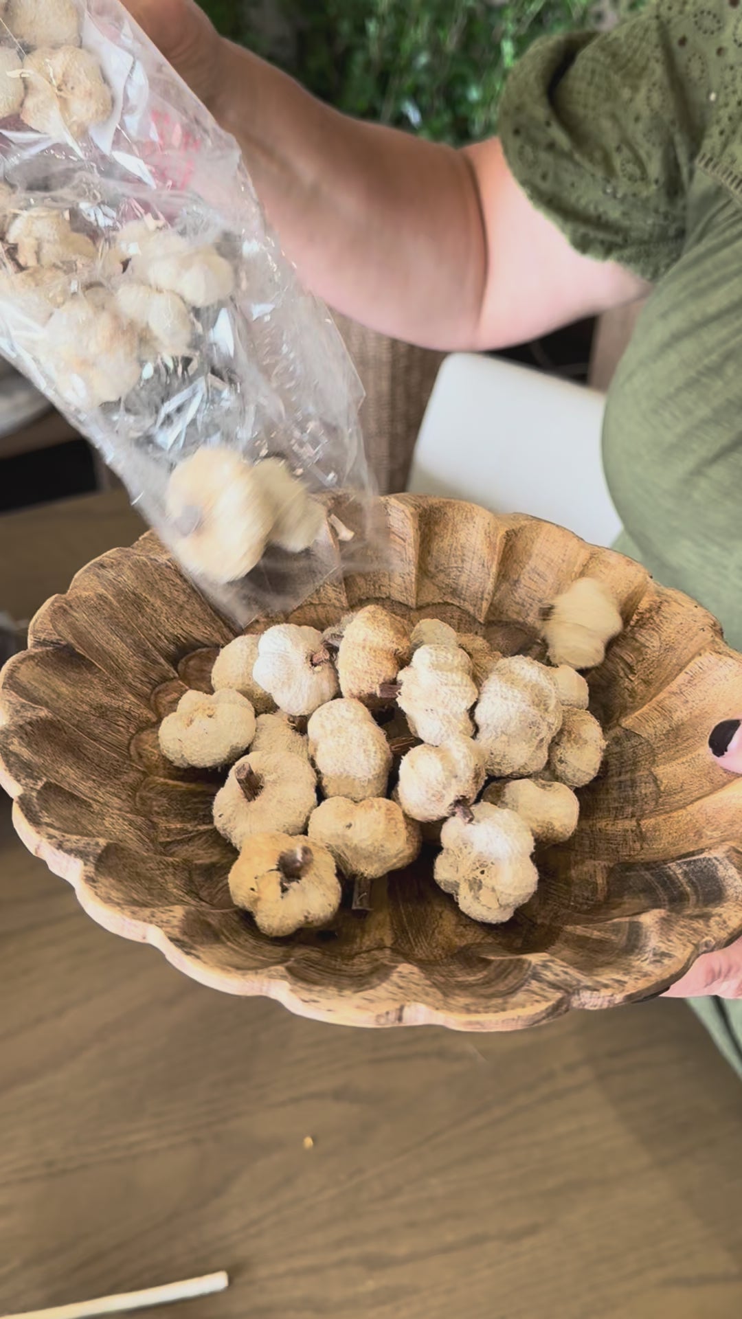 Mini Peepal Dried Pod Pumpkins