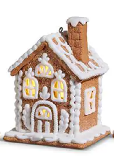 Lighted Gingerbread House Ornament (3)
