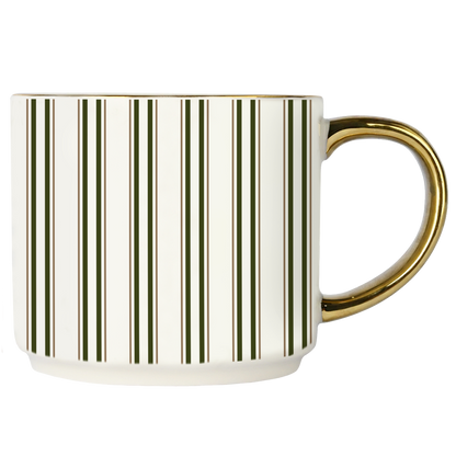 Green Stripe Coffee Mug