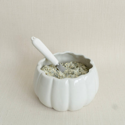 Ceramic Bowl w/ Stainless Steel Knife