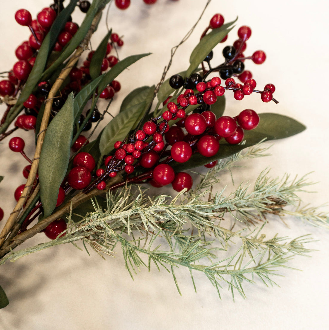 72&quot; Spruce Garland w/Red Berries &amp; Pinecones