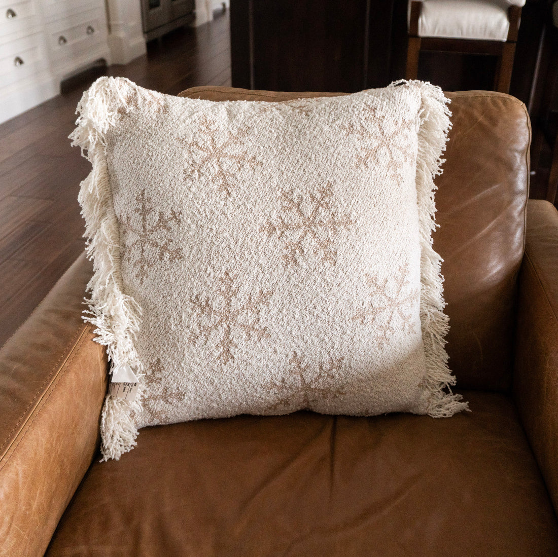 Cotton Blend Jacquard Reversible Pillow