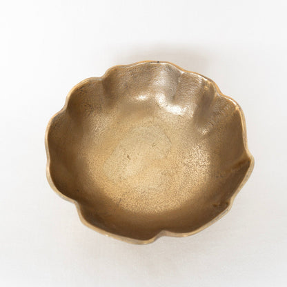 Antique Gold Ruffle Bowl
