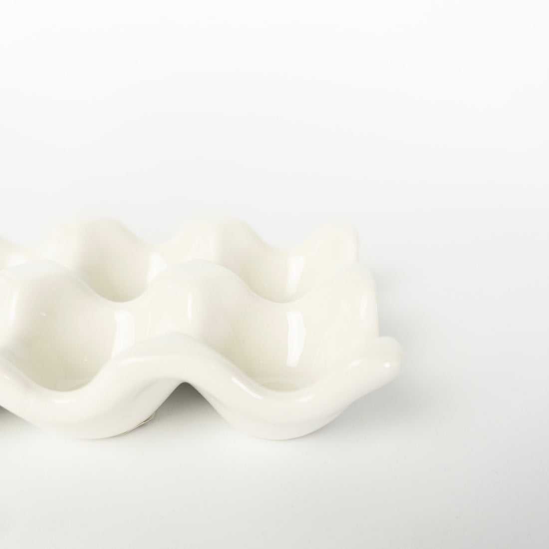 White Ceramic Egg Tray