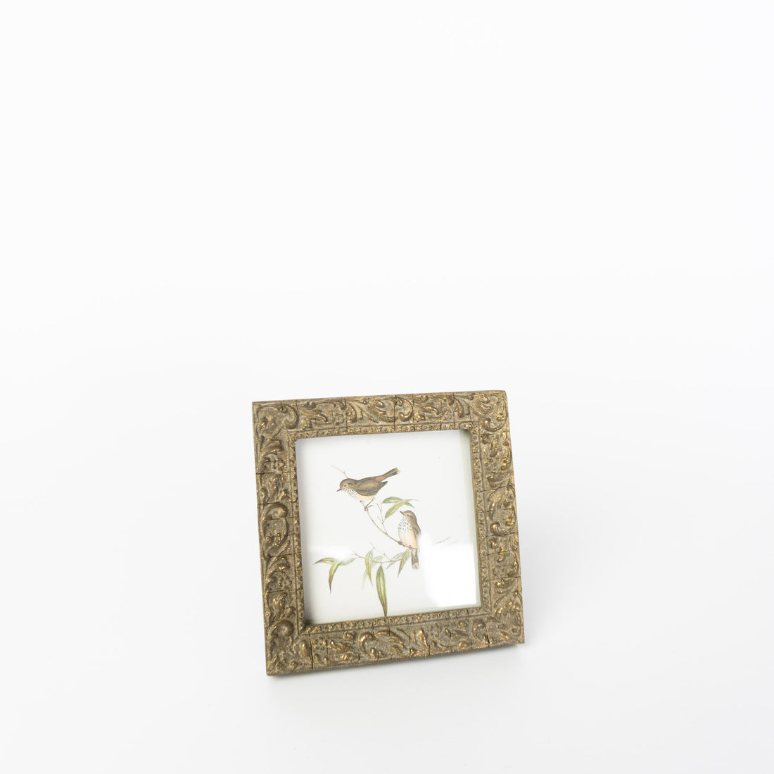3x3 Vintage Square Gold Photo Frame