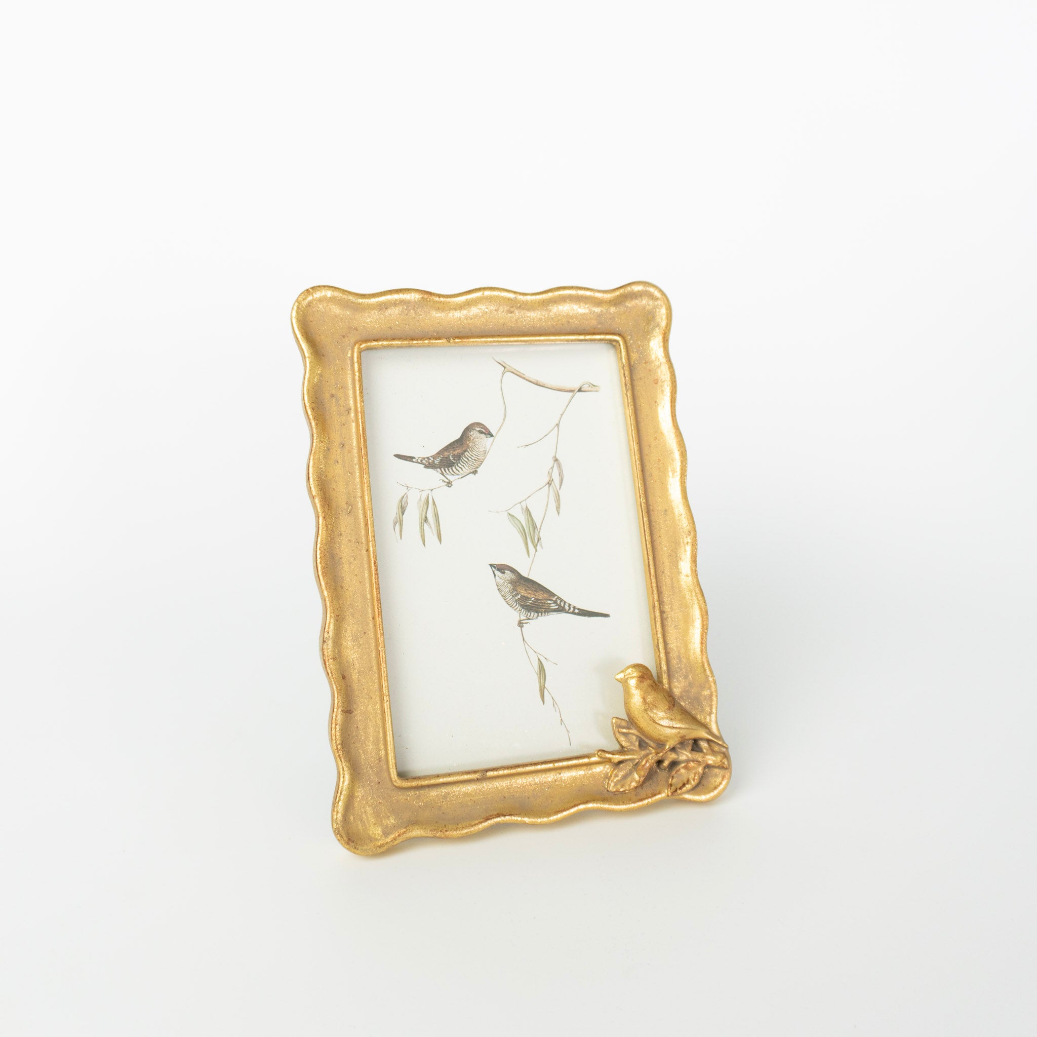 4x6 Gold Bird Accent Photo Frame