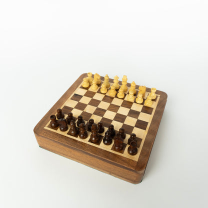 Acacia Wood Magnetic Chess Set