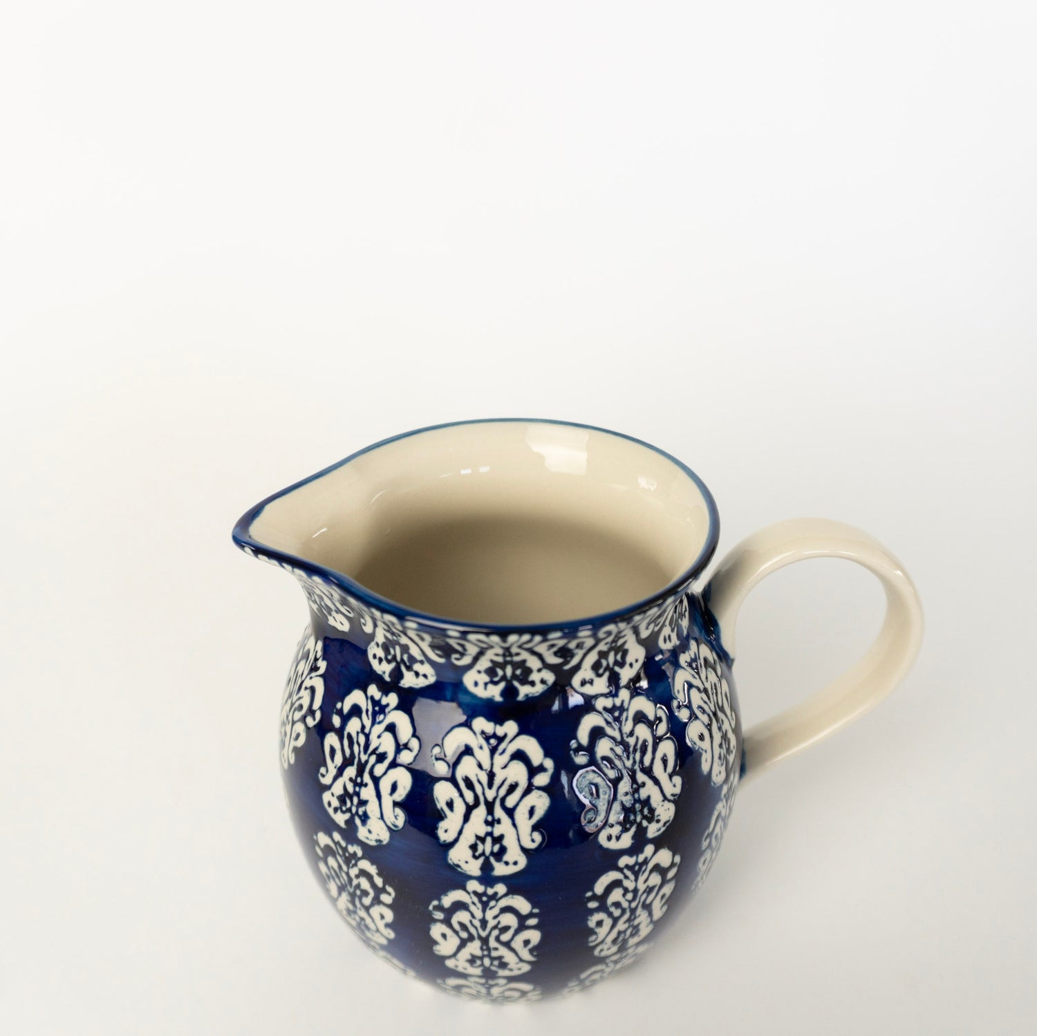 Blue Medallion Pitcher