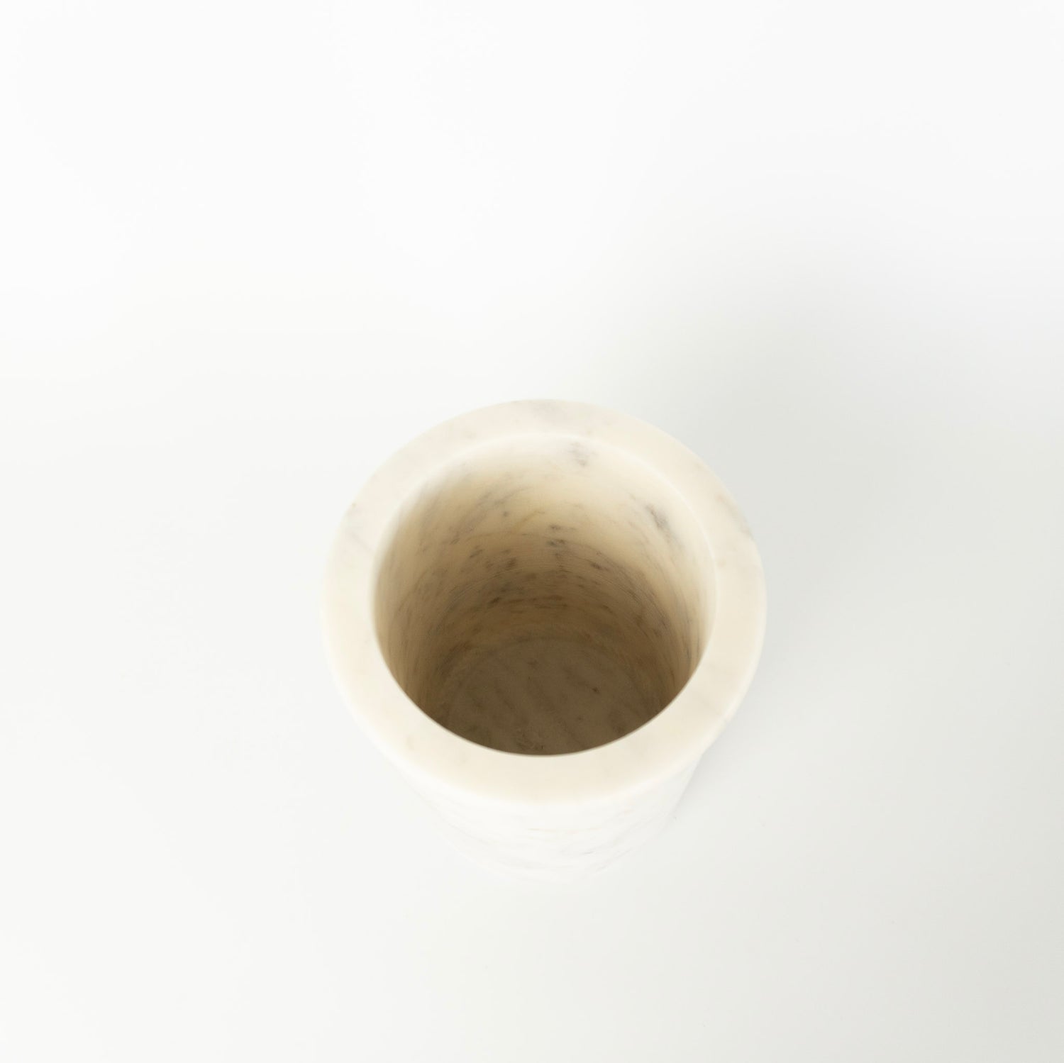 7" White Marble Jar