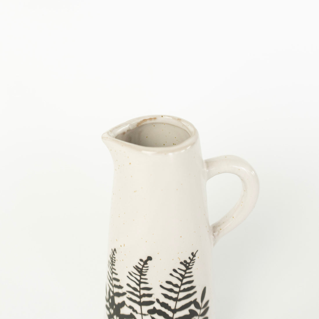 Black/White Fern Pattern Pitcher