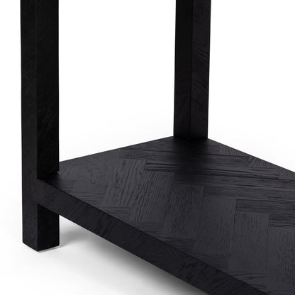 Lamar Console Table - Drifted Matte Black Veneer