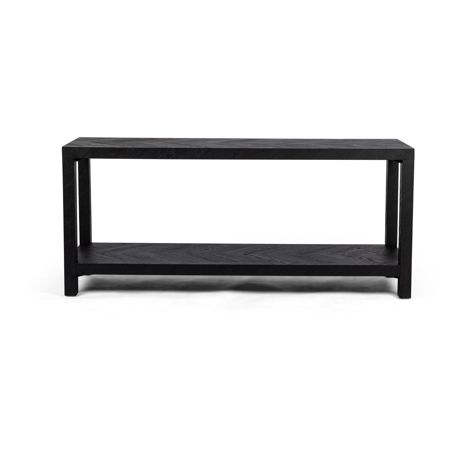 Lamar Console Table - Drifted Matte Black Veneer