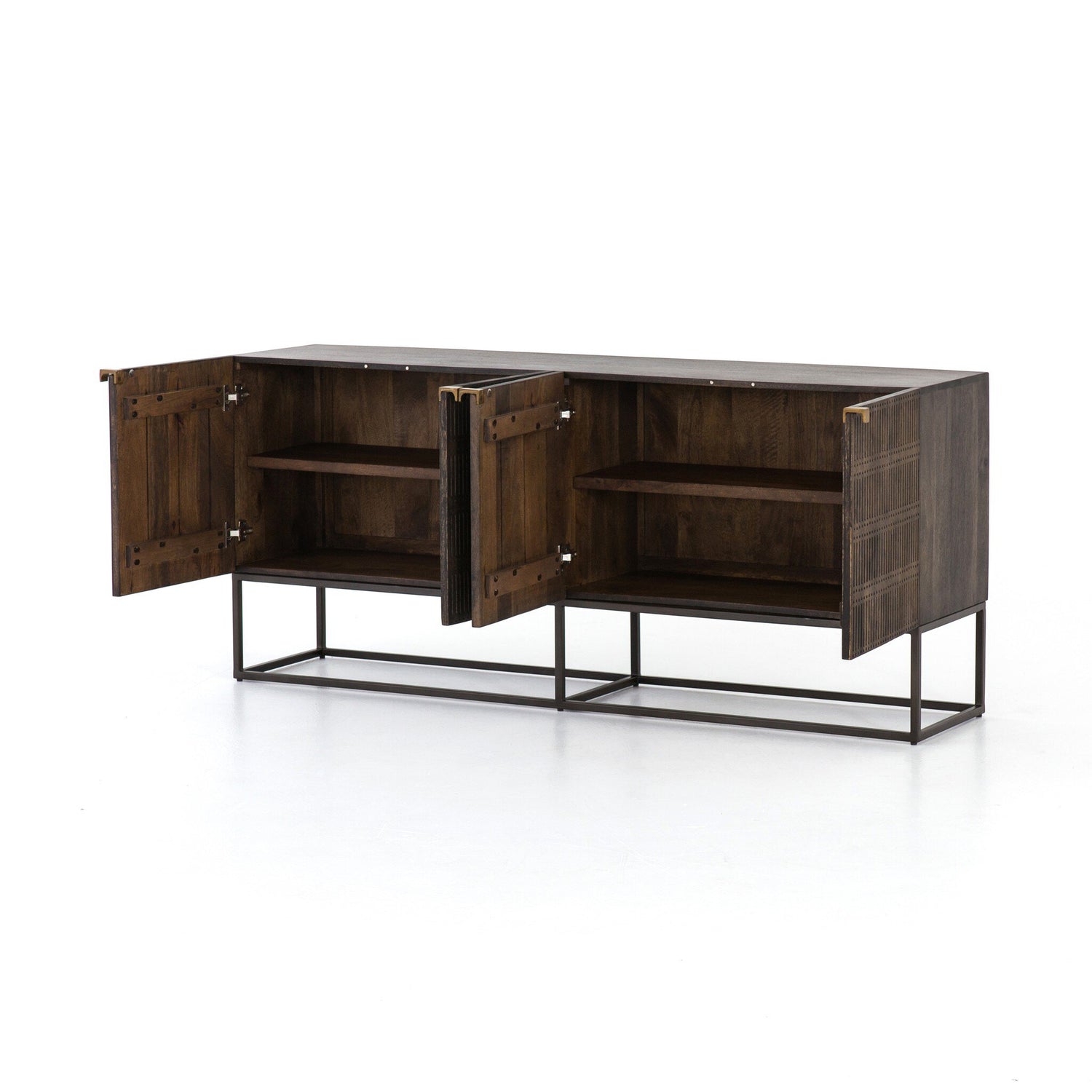 Kelby Sideboard - Carved Vintage Brown