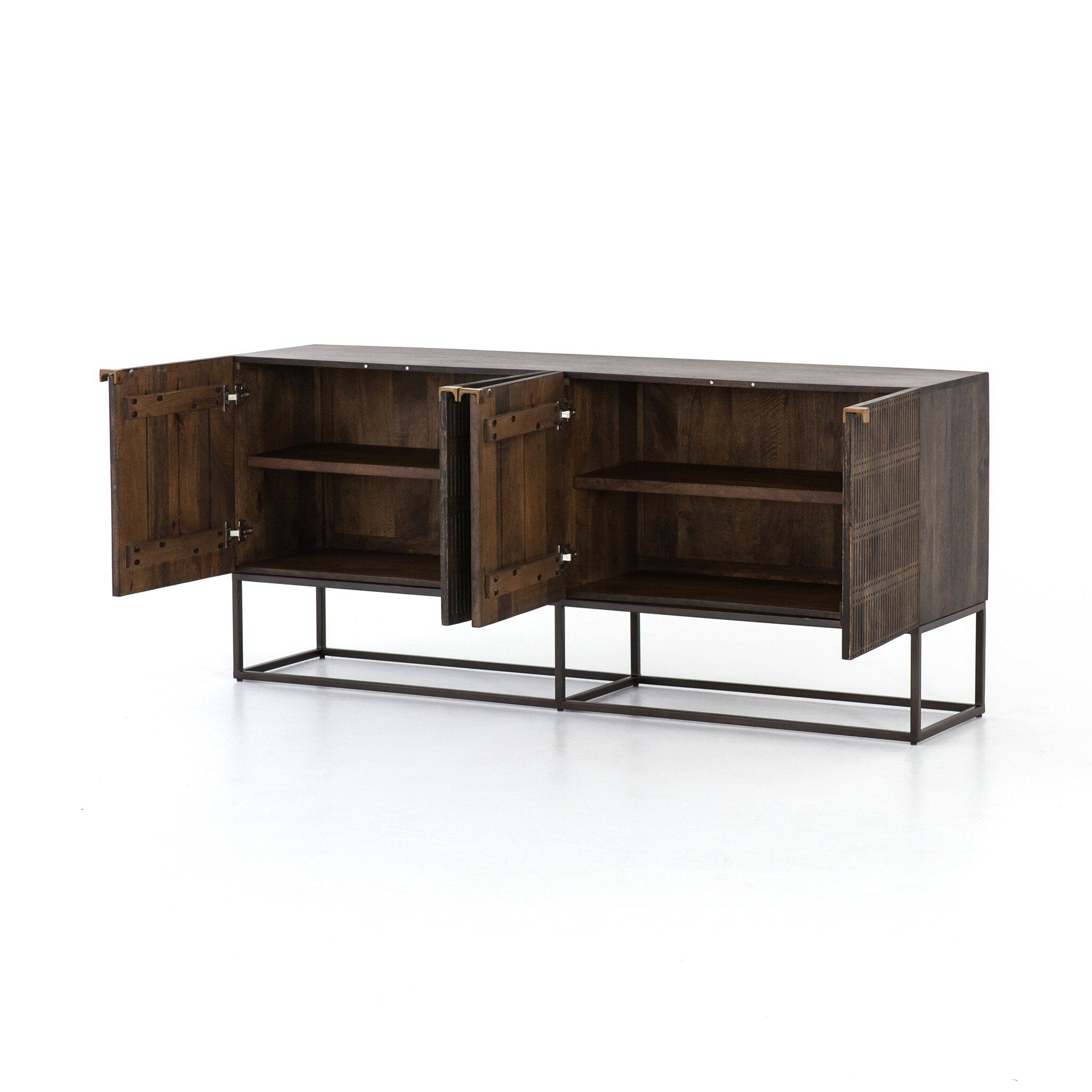 Kelby Sideboard - Carved Vintage Brown