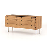 Carlisle 6 Drawer Dresser - Natural Oak