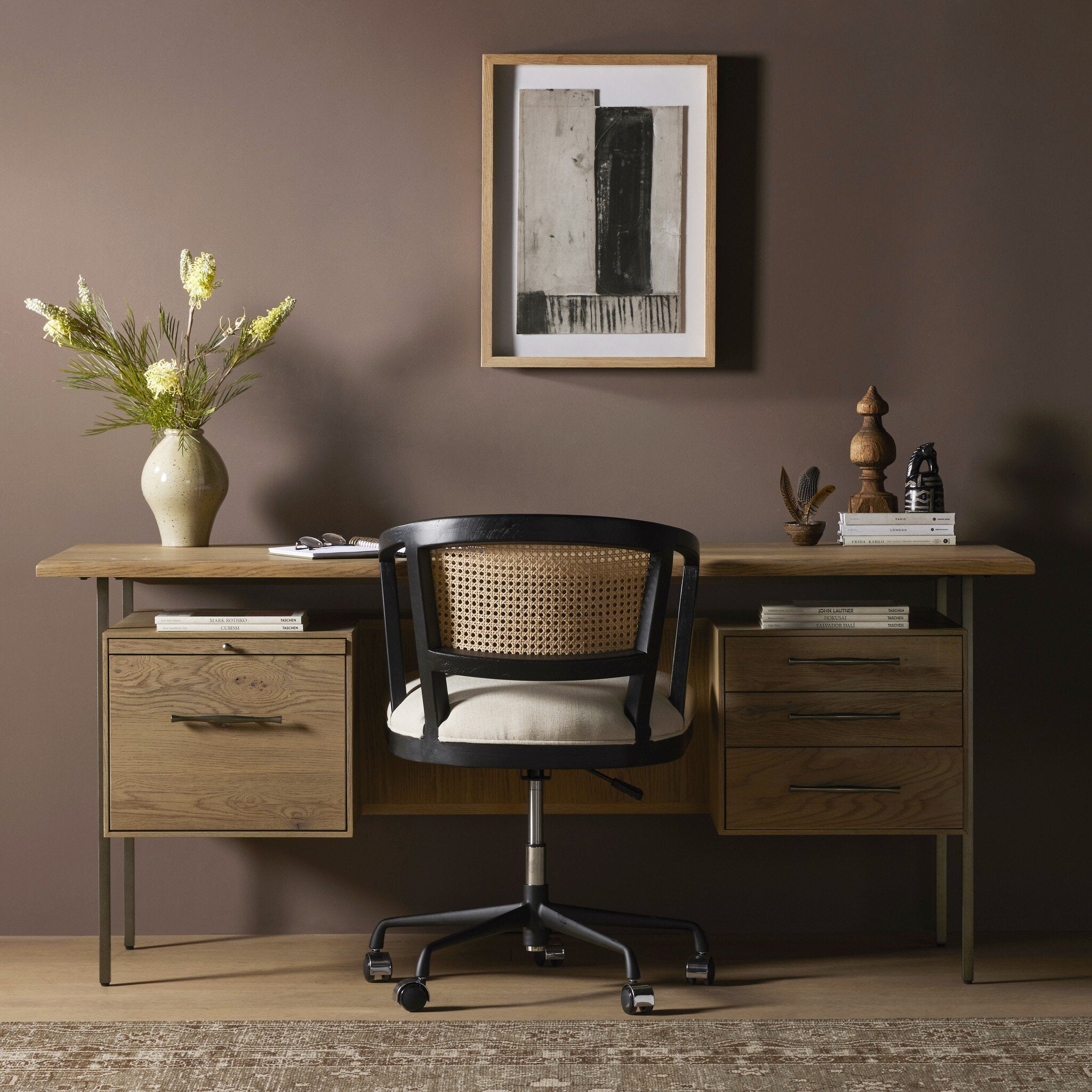 Lauren Desk - Natural Oak Veneer