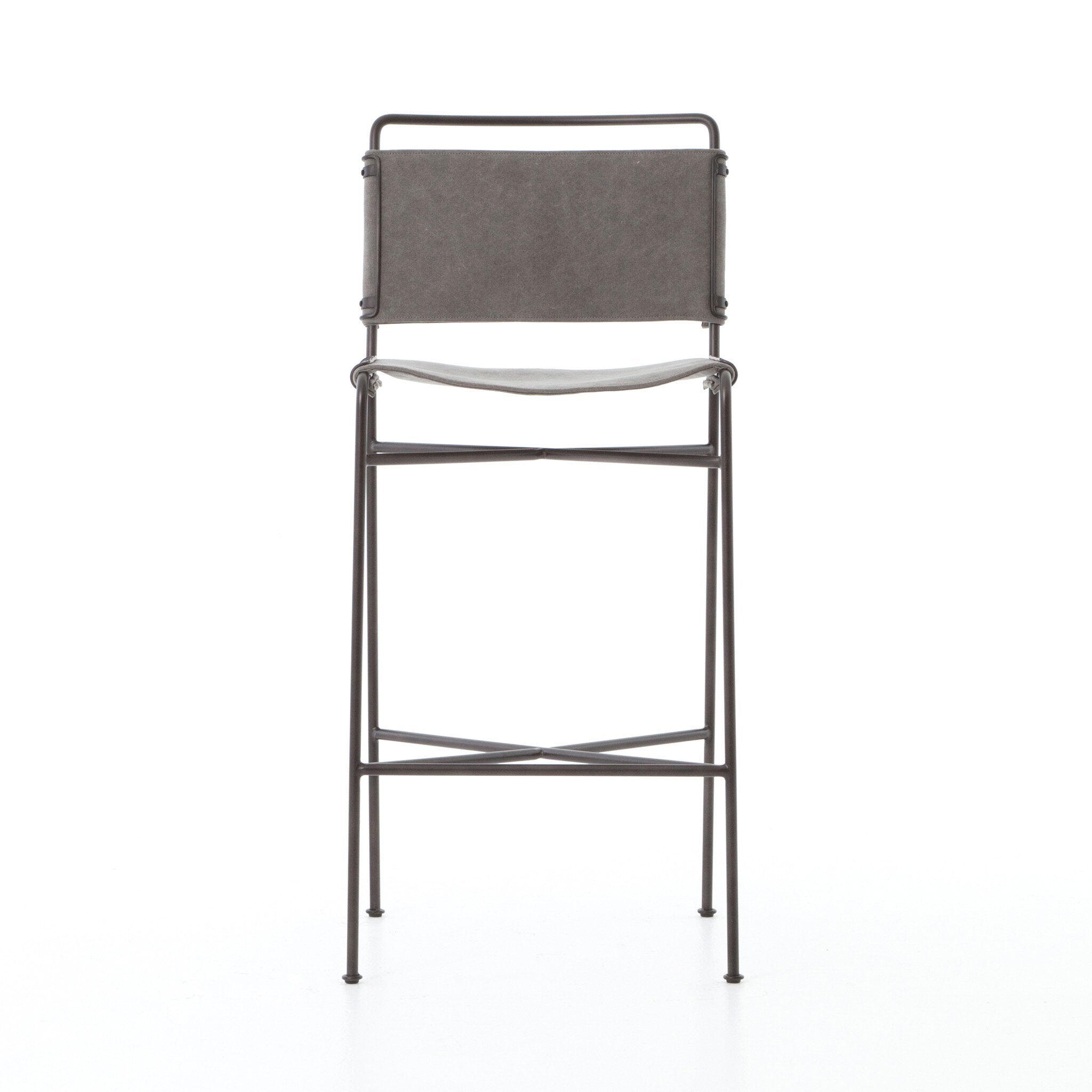 Wharton Bar Stool - Stonewash Grey