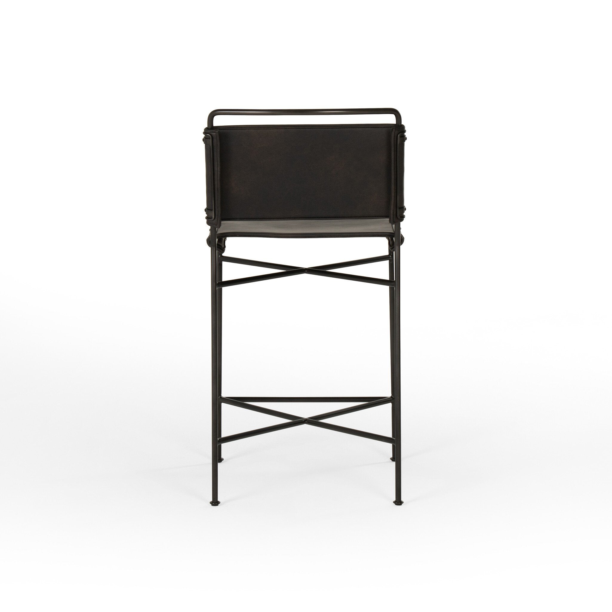 Wharton Bar + Counter Stool - Distressed Black