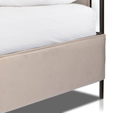Leigh Upholstered King Bed - Modern Velvet Sand | ready to ship!