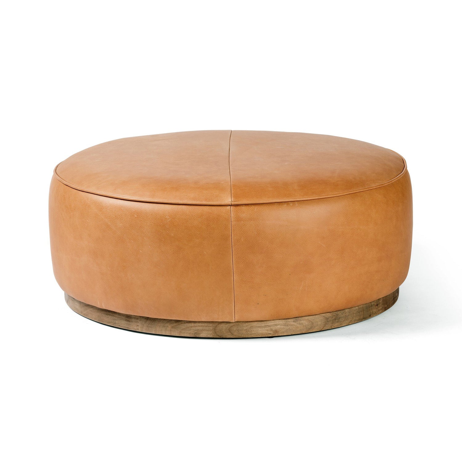 Sinclair Large Round Ottoman - Palermo Butterscotch