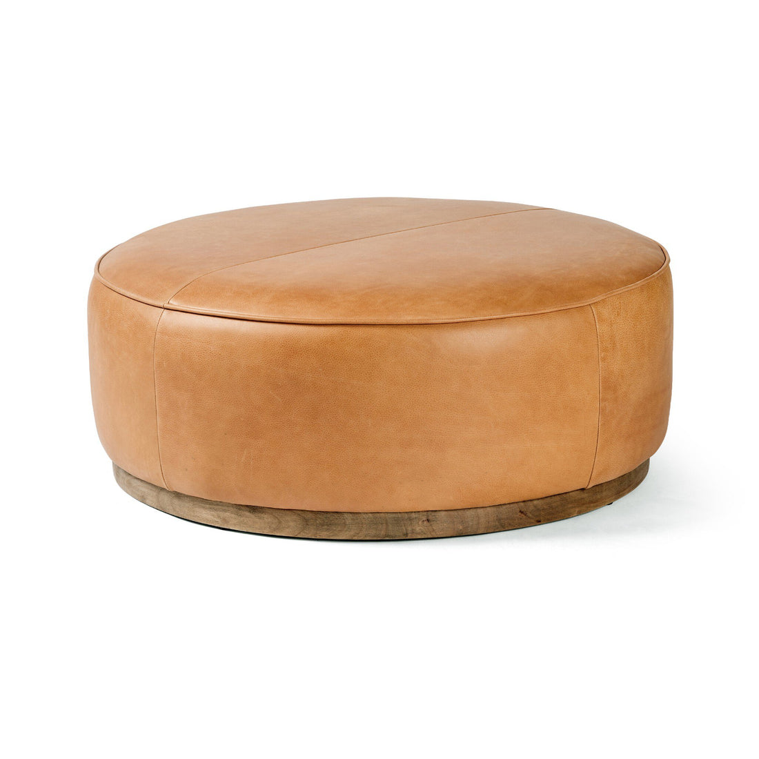 Sinclair Large Round Ottoman - Palermo Butterscotch