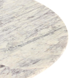 Gage Dining Table - Polished White Marble